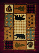 Hallway Runner Rug - 22" x 86" x 0.4" Multi Polypropylene Runner Rug