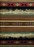 Navy Blue Rug - 94" x 126" x 0.4" Multi Polypropylene Oversize Rug