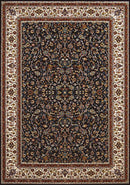 Navy Blue Rug - 31" x 47" x 0.39" Navy Polyester Mat Rug