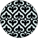 Black Rug - 94" x 94" x 0.53" Black Olefin/Polypropylene Round Rug