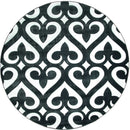 Christmas Rugs - 94" x 94" x 0.53" Grey Olefin/Polypropylene Round Rug
