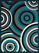 Aqua Rug - 22" x 36" x 0.4" Aqua Olefin Accent Rug