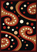 Red Rug - 63" x 86" x 0.4" Red Olefin Area Rug
