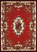 Red Rug - 22" x 36" x 0.4" Red Olefin Accent Rug