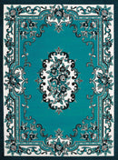 Aqua Rug - 22" x 36" x 0.4" Aqua Olefin Accent Rug