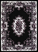 Cheap Runner Rugs - 33" x 86" x 0.4" Black Olefin Runner Rug