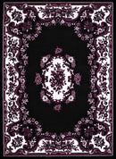 Cheap Runner Rugs - 33" x 86" x 0.4" Black Olefin Runner Rug