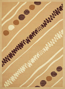 Cheap Runner Rugs - 33" x 86" x 0.4" Beige Olefin Runner Rug