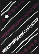 Black Rug - 63" x 86" x 0.4" Black Olefin Area Rug