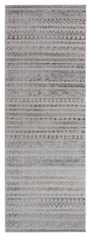 Cheap Runner Rugs - 31" x 86" x 0.39" Grey Polyester/Olefin Runner Rug