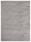 Blue and Grey Rug - 63" x 86" x 0.39" Grey Polyester/Olefin Area Rug