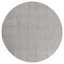 Silver Rug - 94" x 94" x 0.39" Silver Polyester/Olefin Round Rug