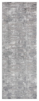 Cheap Runner Rugs - 31" x 86" x 0.39" Grey Polyester/Olefin Runner Rug