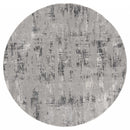 Floor Rugs - 94" x 94" x 0.39" Grey Polyester/Olefin Round Rug