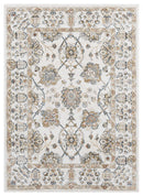 Room Rugs - 23" x 36" x 0.79" Beige Microfiber/Polyester Accent Rug