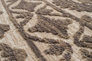 Cream Area Rug - 94" x 126" x 0.39" Cream Polyester Oversized Rug