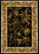 Black Rug - 22" x 36" x 0.4" Black Polypropylene Accent Rug