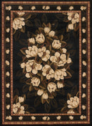 Large Rugs - 94" x 126" x 0.4" Black Polypropylene Oversize Rug