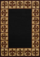 Natural Rug - 94" x 126" x 0.4" Black Polypropylene Oversize Rug