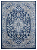 Blue Rug - 22" x 36" x 0.31" Denim Blue Olefin Accent Rug