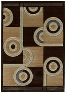 Gray Area Rug - 22" x 32" x 0.47" Chocolate Polypropylene Accent Rug
