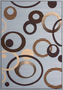 Blue Rug - 33" x 39" x 0.31" Blue Polypropyelene Accent Rug