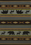Blue Rug - 63" x 90" x 0.47" Blue Polypropylene Area Rug
