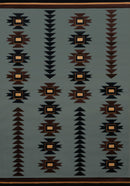 Blue Rug - 63" x 90" x 0.47" Blue Polypropylene Area Rug