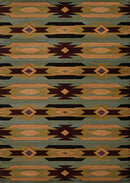 Rugs - 31" x 88" x 0.47" Blue Polypropylene Runner Rug