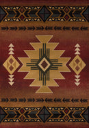 Incredible Rugs and Decor - 22" x 36" x 0.45" Crimson Polypropylene Accent Rug