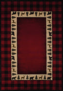 Navy Area Rug - 47" x 63" x 0.45" Crimson Polypropylene Accent Rug