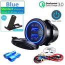 36W QC 3.0 Touch Switch Waterproof Universal Motorcycle Car Truck Boat Dual USB Charger Socket For Phone Tablet Camera GPS DVR JadeMoghul Inc.