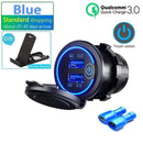 36W QC 3.0 Touch Switch Waterproof Universal Motorcycle Car Truck Boat Dual USB Charger Socket For Phone Tablet Camera GPS DVR JadeMoghul Inc.