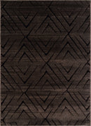 Indoor Outdoor Rugs - 31" x 81" x 0.79" Brown Polyester/Olefin Runner Rug