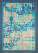 Aqua Rug - 63" x 86" x 0.43" Aqua Polypropylene Area Rug