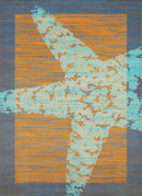 Cheap Area Rugs - 63" x 86" x 0.43" Peach Polypropylene Area Rug