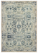 Blue Rug - 22" x 36" x 0.3" Natural Polyester/Olefin Accent Rug