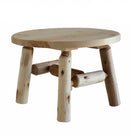 Wood Coffee Table - 25" X 25" X 18" Natural Wood Coffee Table
