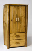 Living Room Furniture - 33" X 23" X 61" Light Honey Wood Armoire