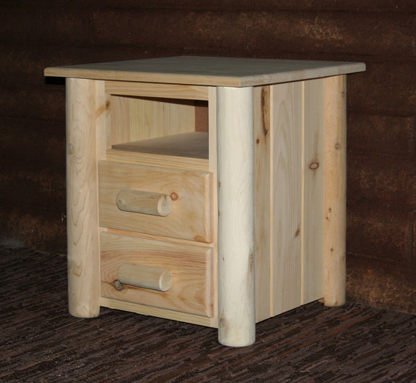Nightstands For Sale - 21.5" X 23" X 23"  Natural Wood 2 Drawer Nightstand