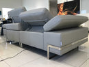 Loveseats For Sale - 83" X 43" X 30" Light Grey Grain Leather Love Seat