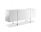 White Buffet Cabinet - 71" X 17" X 30" White Stainless Steel Buffet