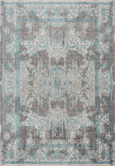 Best Carpet - 19" x 36" x 0.2" Turquoise Polyester Accent Rug