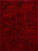 Vintage Rugs - 23" x 82" x 0.43" Red Polypropylene/Polyester Runner Rug