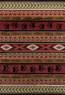 Brown Area Rugs - 22" x 36" x 0.4" Brown Polypropylene Mat Rug