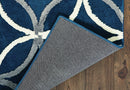 Designer Rug - 63" x 86" x 1.2" Denim Blue Microfiber Area Rug