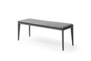 Bedroom Bench - 47" X 16" X 18" Dark Grey Faux Leather Bench