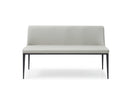Bedroom Bench - 51" X 22" X 30" Light Grey Faux Leather Bench