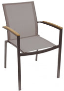 Dining Chairs - 22" X 23" X 34" Taupe Dining Armed Chair