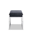 Grey Ottoman - 15" X 16" X 18" Stainless Steel Ottoman